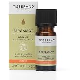 Tisserand Organic Pure Essential Oil - Diffuser Oil - Soothes Frustration and Mood Swings - Boosts Immunity, Clears Congested Skin - Bergamot - 0.3 oz