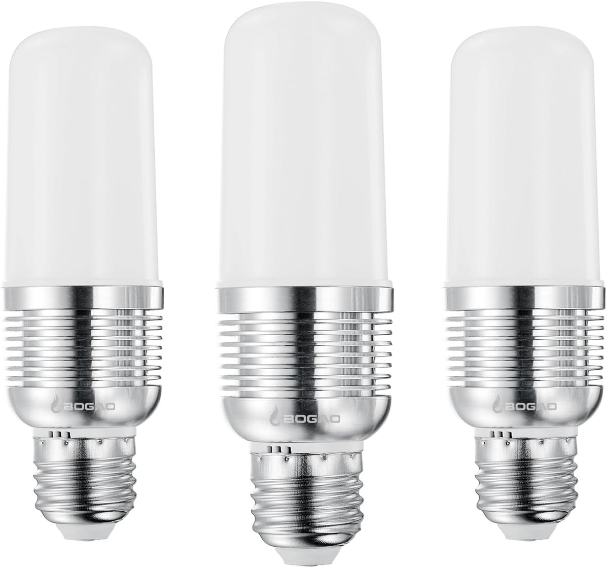 Bogao (3 Pack) 15W E27 LED Cron Bulb, 100-120 Watt Light Bulbs Equivalent, E27 Candelabra Base,1500 Lumens LED Lights, (White 6000K)