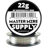 Kanthal A1-50' - 22 Gauge Wire - 50ft - 0.65mm - 0.025in - Master Wire Supply
