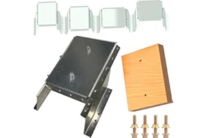 VELCKING MJ-1-DP Jack Plate 4'' Setback Small Engine Jack Plate Adjustable Outboard Engine Jack Plate for Boats, Up to 35HP, Manual Height Adjustment, Includes Mounting Hardware (White)