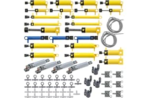 Habow 35Pcs Pneumatic-Technic-Parts Kit Compatible with Major Brands Technic Parts Pneumatic Cylinders-Air-Pump Pressure Rod Switch Piston Hose Linear Actuator MOC-Replacement-Parts.