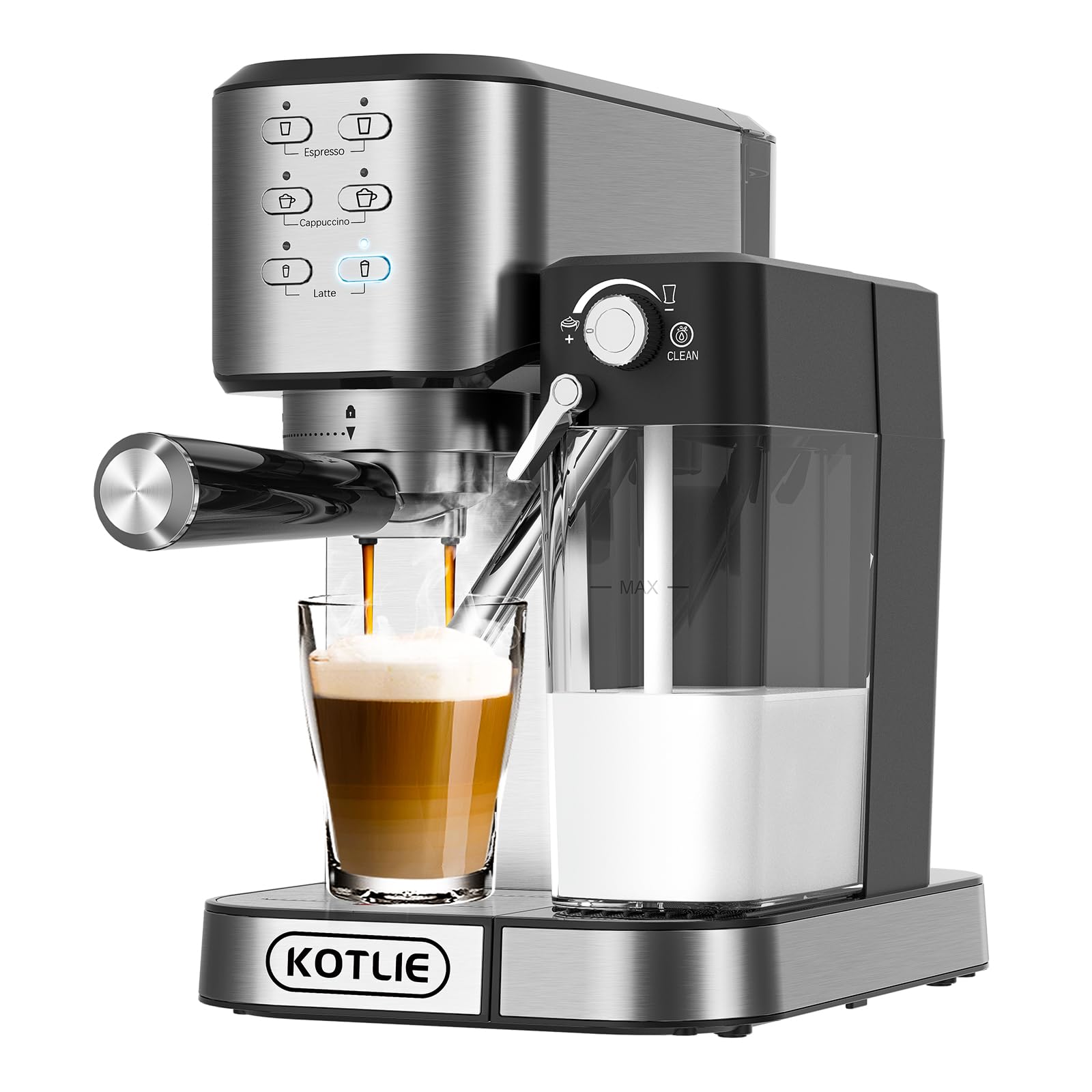 COWSAR Espresso Machine 20 Bar, Commercial Latte & Cappuccino Machine with Automatic Milk Frother, for Ground Coffee & Capsules, Dual Boiler, 57oz Water Tank, Expresso Machines for Home, Touchscreen COWSAR Espresso Machine 20 Bar, Commercial Latte & Cappuccino Machine with Automatic Milk Frother, for Ground Coffee & Capsules, Dual Boiler, 57oz Water Tank, Expresso Machines for Home, Touchscreen