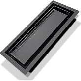 4x12 Floor Register, Durable Steel Flush Mount Vent with 50% Higher Airflow | Sleek Low-Profile Design, Welded Tray Prevents Loosening from Foot Traffic, Easy DIY Install for Tile Wood Floors Insert, 1P