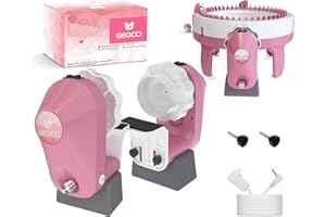 GEOCCI Electric Knitting Machine Adapter for Sentro 40-Needle and 48-Needle Round Knitting Machines (Pink)