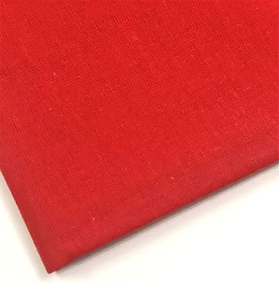 M & J Plain Red Cotton Fabric 60 Inch Wide 100% Cotton 1 Metre