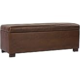 HomePop Large Tufted Storage Bench - Antique Brown