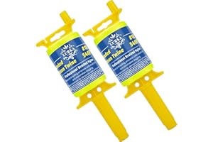 LURKA Mason Line String,#18 540 Feet 8 Braided Construction Nylon Line with Spool Fluorescent Orange String Line for Precision Work, DIY, and Gardening Projects (2 PCS Yellow Fluorescent)