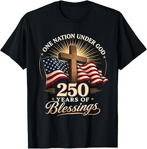 One Nation Under God 250 Years 250th Anniversary USA Men T-Shirt