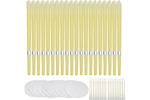Ear Candles, 20 Pcs Natural Ear Candles Beeswax Candling Cones, 100% Non-Toxic Cylinders Fragrance Hollow Cone Candles with 2