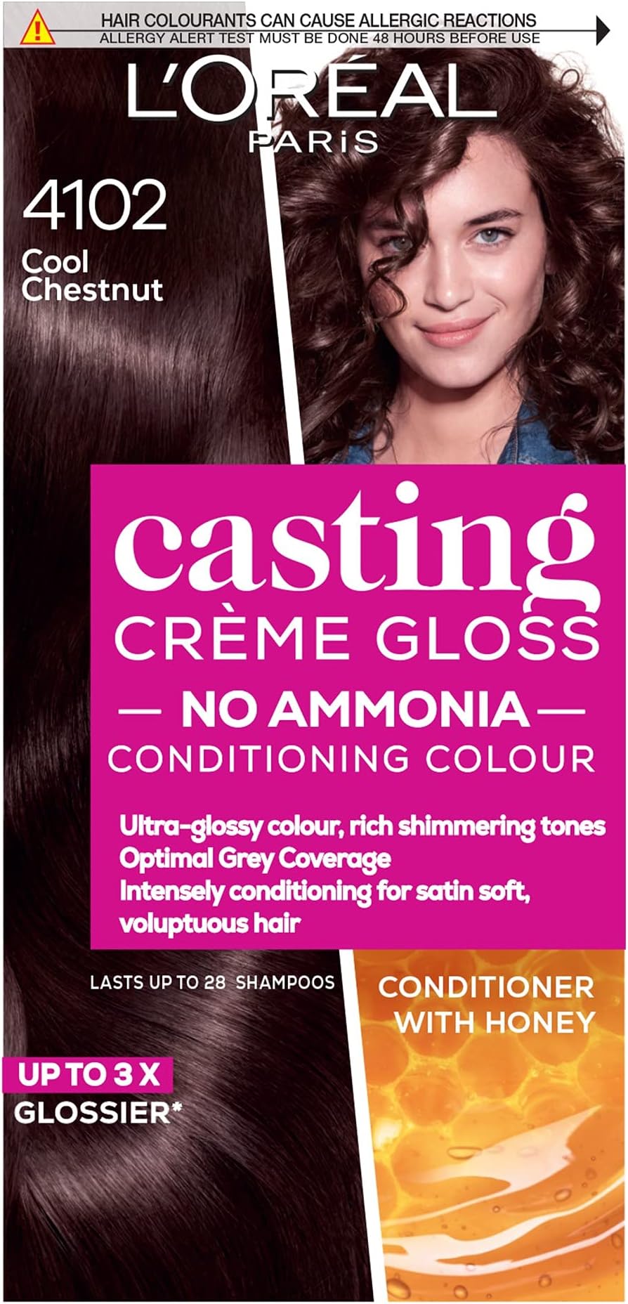 L'Oreal Paris Casting Crème Gloss 4102 Cool Chestnut No Ammonia Semi-Permanent
