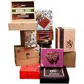 Premium Wooden Empty Cigar Boxes for Decor &amp; Crafts Contemporary Rare Lot of 10