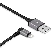 Moshi USB to Lightning Cable 90 Degree 1M, MFI-Certified, HandyStrap Included, Black