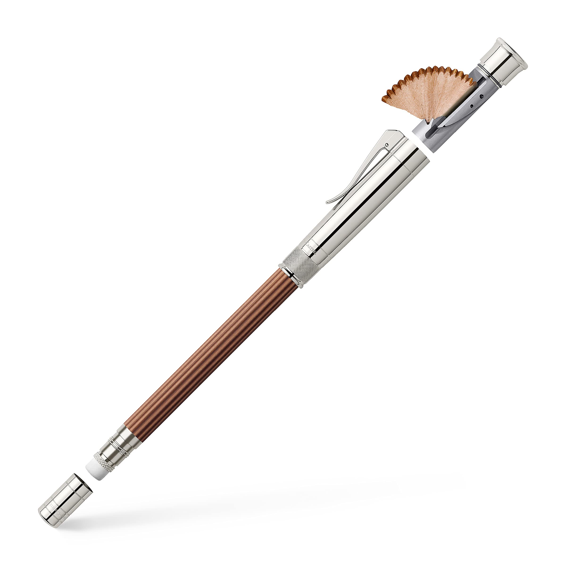 Graf von Faber-Castell Magnum Platinum Plated Perfect Pencil - Brown, 118555