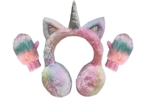 GIFTS TREAT Girls Ear Muffs Sequins Kids Winter Warm Ear Covers in Plush and Flip Sequin Design