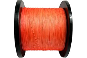 XIGGA Braided Fishing Line 4 Strand Abrasion Resistant Braided Line 547/1094Yards Test for Salt-Water, 10-100 LB, Cost-Effective, Zero Stretch, Smaller Diameter for Extra Visibility, Variety Colors