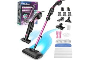 MISSSTEAM Standable Safe & High Temp Steam Mop Cleaner for Deep Cleaning, Powerful MultiPurpose and Heavy Duty Handheld Steam Cleaner, Detachable Floor Steamer with 18 Accessory for Hardwood Laminate Tile Grout