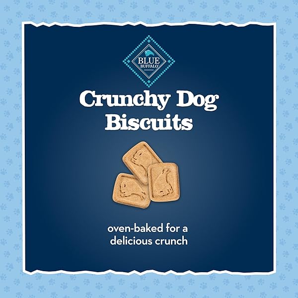 BLUE BUFFALO BABY BLUE CRUNCHY BISCUITS WITH DHA, CRUNCHY DOG TREATS FOR PUPPIES, MADE WITH NATURAL INGREDIENTS, OATMEAL & BANANA, 8-OZ BAG