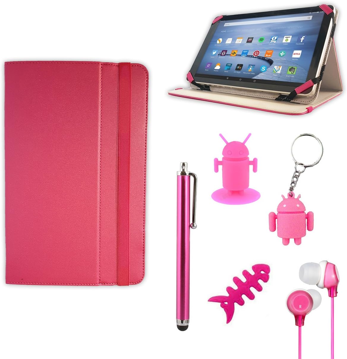 10.1" Inch Pink Tablet Case fits ARGOS BUSH MYTABLET / ELUMA / SPIRA B1