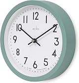 Acctim Elstow 22845 Wall Clock Meadow Green 20cm Retro Style view 2