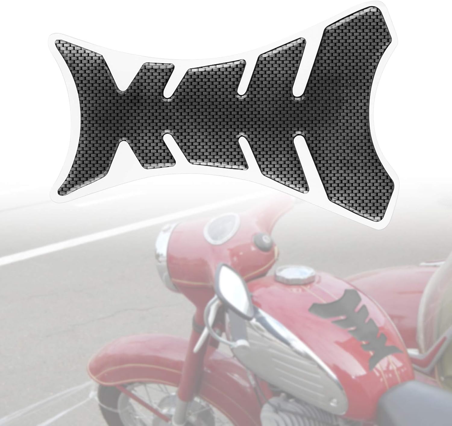 Motorcycle Tank Pad Protector, Carbon Fiber Gas Fuel Tank Pad Protector