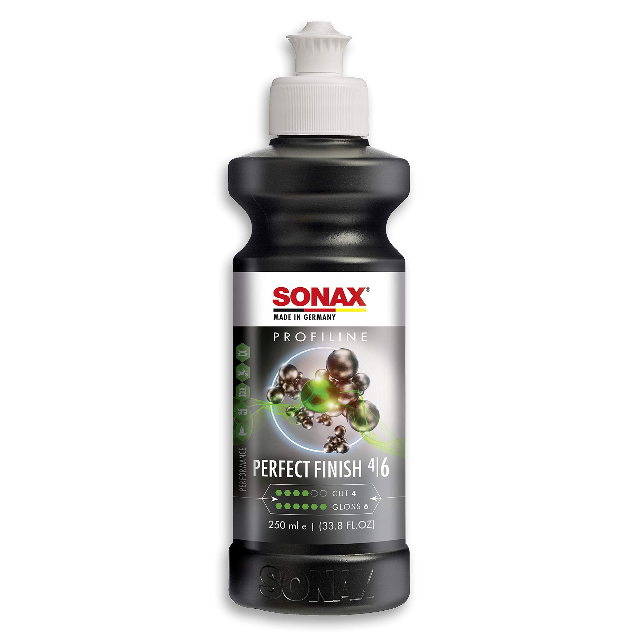SONAX PROFILINE Perfectfinish (250 ml) - High Gloss Polish for Slightly Scratched or Pre-polished Paintwork. Produces Hologram-free Finishes | Item No. 02241410