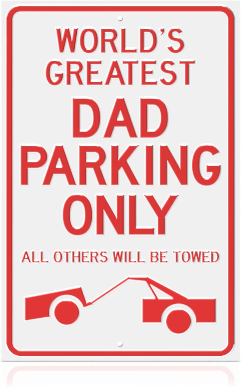 Sano Naturals Dad Gifts - World's Greatest Dad Parking Only - Gifts for Dad - Best Dad Gifts Keychain for Dad from Daughter and Son