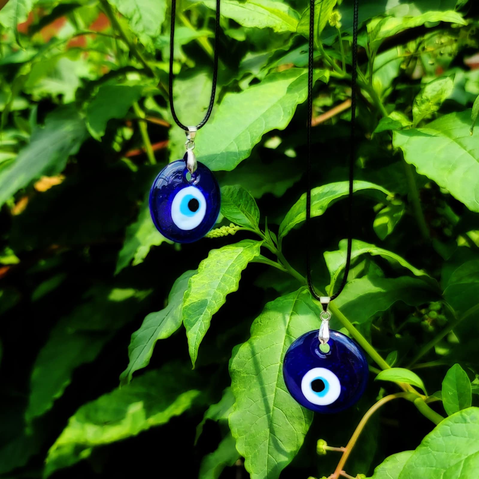 Long tiantian Evil Eye Necklace for Women Evil Eye Pendant Protection Necklaces for Men Leather Rope Glass Inspirational Jewelry Lucky Amulet Necklace Trendy Gifts for Friends
