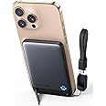 INIU Magnetic Portable Charger, Ultra Slim Qi2 Certified 5000mAh 20W Magnetic Power Bank, USB C in&Out Wireless Battery Pack with Foldable Stand, Phone Charger, Only for iPhone 16/15/14/13/12 Series