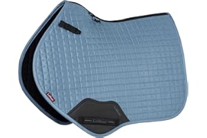 LeMieux Close Contact Luxury Suede Feel Square Saddle Pad Core Colours New, Ice Blue, Large