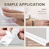 CUQOO White Silicone Seal Strip 10M 33ft Door Window Weatherproof Draft Stopper view 7