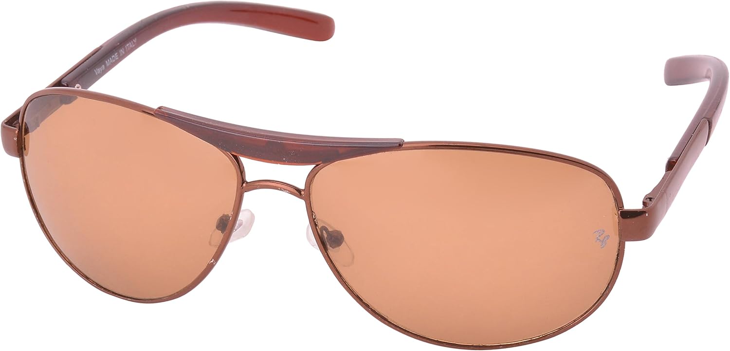 Buy Vaya Scratch Resistant Aviator Men's Sunglasses (DO130Brown55