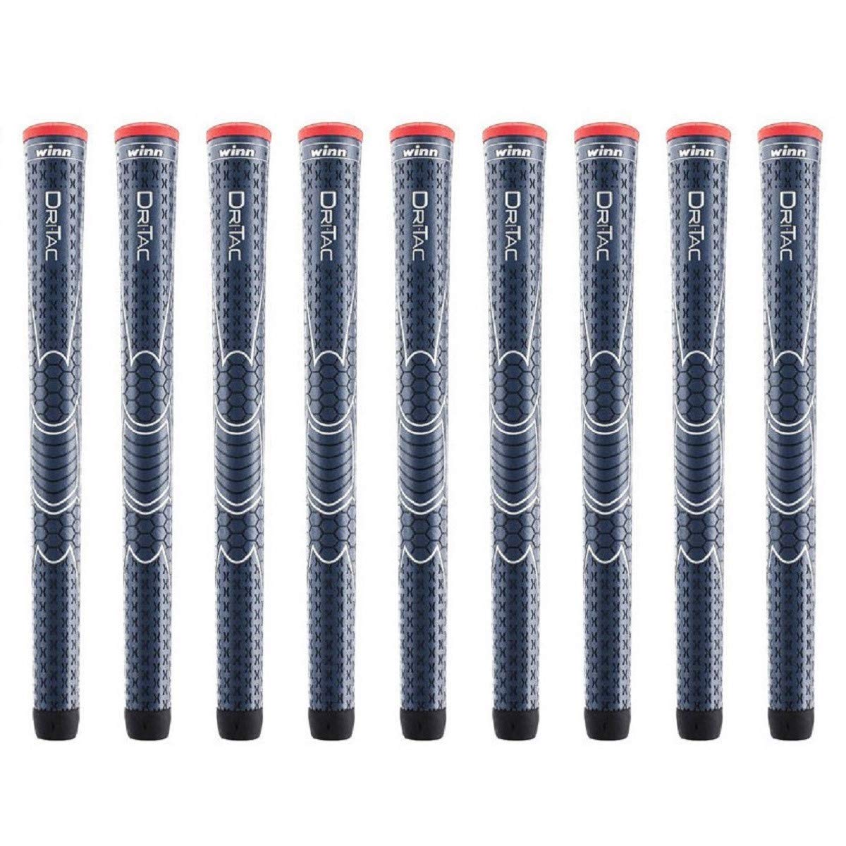 Winn Dri-Tac Standard Navy Blue - 9 Piece Golf Grip Bundle
