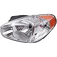 RudiUsoy Halogen Headlights, Front Left Side Headlamp for 2006-2011 Hyundai Accent, OEM 921011E010 921021E010 (Driver Side)