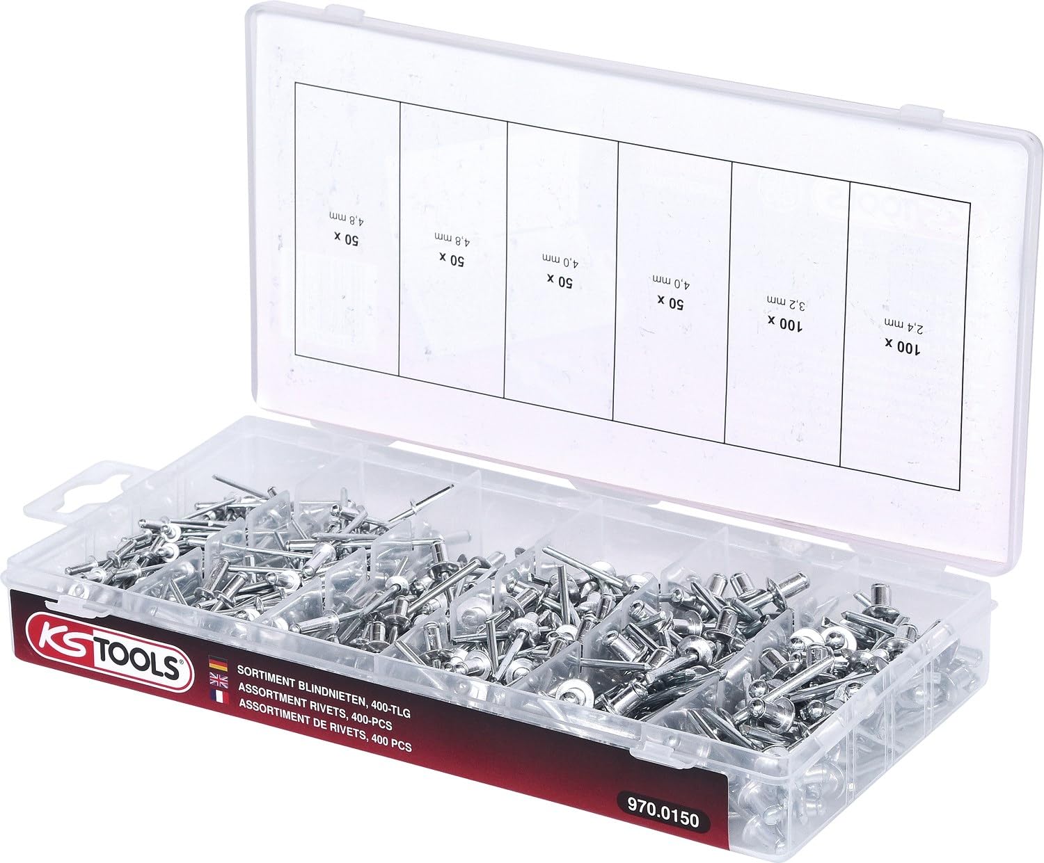 KS Tools 970.0150 Blind Rivets Assortment