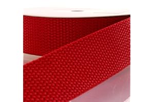 HAIRBOW CENTER LLC HBC | 1 Inch Polypropylene Webbing - Red 5 Yards