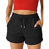 ROSS CAMP Womens Shorts - SweatShorts Workout Gym Shorts for Women Trendy Fashion Athletic Casual Summer Lounge Sweat Bermuda