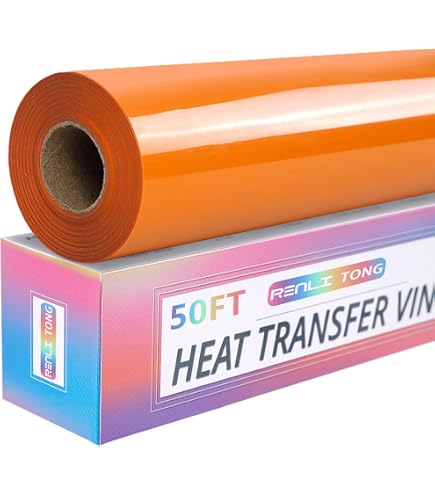 Guangyintong Orange Heat Transfer Vinyl Roll - 12 Inch X 12 Feet, Glossy HTV For T-Shirts & Crafts - View #3