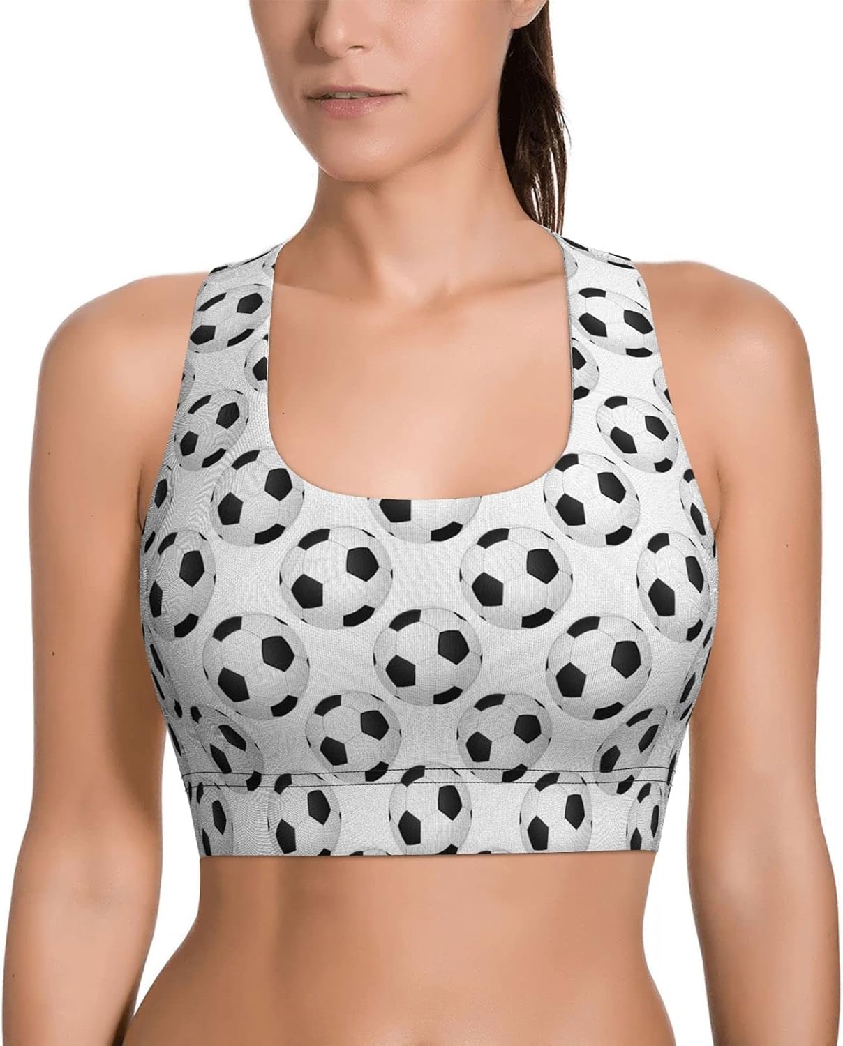 Soccer Sports Sports Bras for Women High Impact Wirefree Workout Yoga