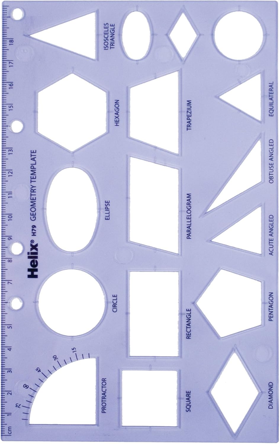 Maped Helix USA Helix Geometry Shape Template (08791) : Paper Templates : Office Products