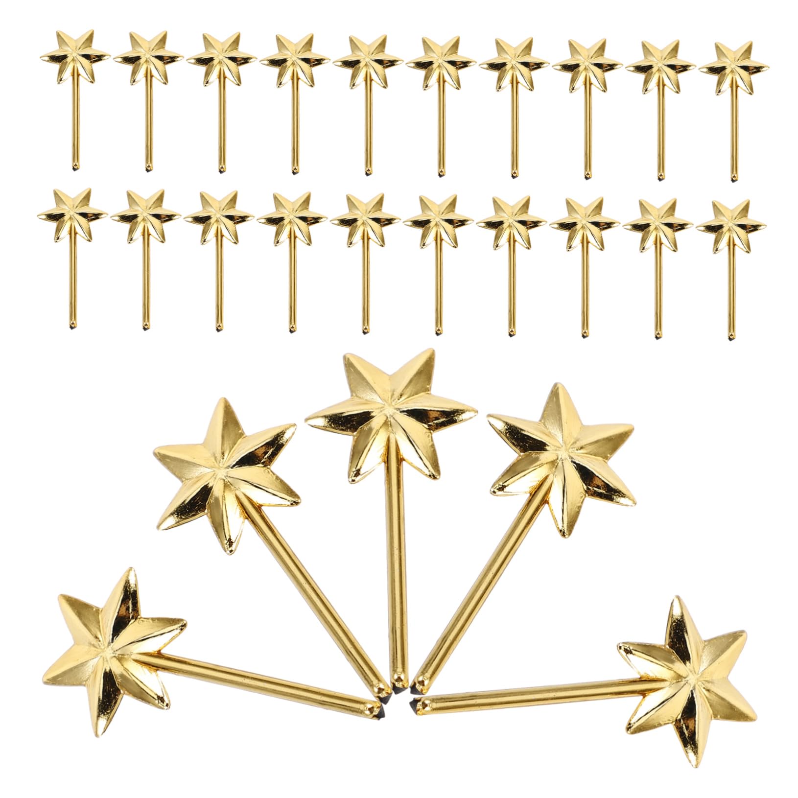 JOINPAYA Mini Hexagram Wands 50Pcs Gold Sticks for Kids Crafts Birthday Party Favors Decorations