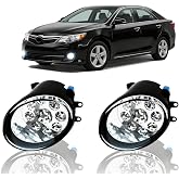 qobsos LED Fog Light For Toyota Camry SE 2012 2013 2014 Front Bumper Lamps Left Right Fog Light Assemblies,6000k White,Pack of 2