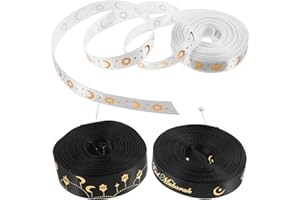 Cabilock 3pcs Ramadan Eid Mubarak Polyester Ribbons with Butterfly Bow Edges for Islamic Party Decorations