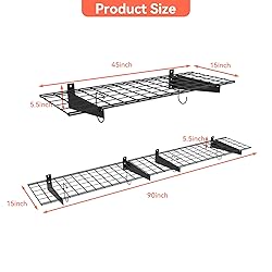 TORACK 2 Pack Garage Storage System Shelves, 15" x