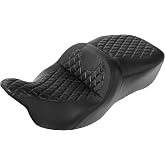 C.C. RIDER Gel Driver Rider Passenger Seat Diamond 2-Up Seat fit for Harley Touring Road King FLHR Street Glide FLHX Road Glide FLTRX 2009-2023