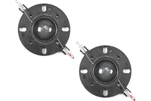 Heyiarbeit 25.5mm Tweeter Voice Coil Audio Speaker Resin Membrane Drive Head Accessory for Audio Replacement Black Tone 2pcs