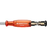 PB Swiss Tools Screwdriver Bit Holder PB 6464.Red | 100% Swiss Made | Screwdriver Mutlitool with Bits in the Handle, including Slot Size 2/3/4, PH1/PH2, T10/T15/T20