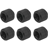 Dracaena.io 6-Pack G1/4 to 16mm OD Hard Tube Compression Fitting, Black | Quick and easy installation, durable design &middot; Fitting body is 23.8mm wide and 17.2mm tall &middot; Secure, leak-free connection