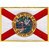 Florida State Flag Embroidered Patch Velcro&reg;-Brand Fasteners FL Emblem