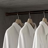 Emuca Wardrobe Round Hanging Rail Kit Ø28mm 750mm Moka Aluminium Zamak Pack of 2 view 3