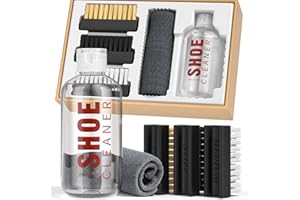 BALORIZ Shoe Cleaner Kit for Sneaker, 8.5Oz Shoe Cleaning Kit with 3 Shoe Brush & Towel, Suede Shoe Cleaner Kit for Sneaker, Suede, Boot, Canvas, PU, Fabric, etc